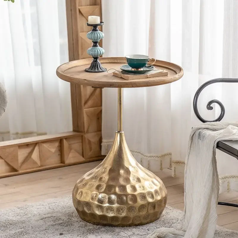 

American, Retro, Sofa, Side Table, Home, Living Room, Industrial Style, Hotel, Small Coffee Table, Balcony Side Table