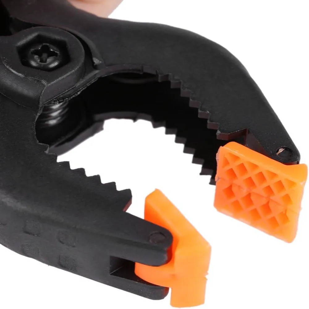 12pcs Versatile 3.5 Inch Spring Clamps Black Ridged Handle Nylon Spring Clamps Woodworking Clamps Woodworking
