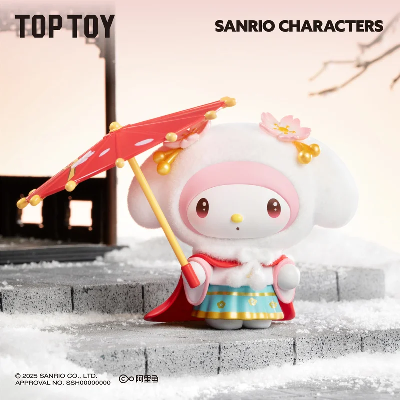 Nowa seria Sanrio Rhyme Flower Dress Mystery Box Figurki Anime Blind Box Dekoracja na Stół Prezent Niespodzianka na Urodziny