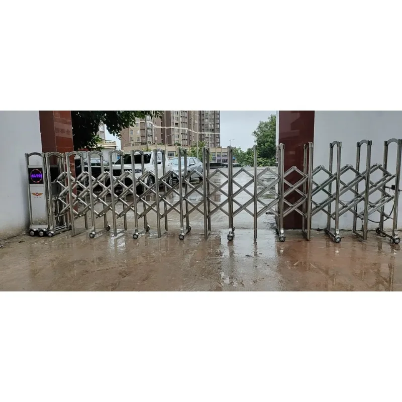 

Motor Fence Lane Safety Slide Barrier Gate Trackless Folding Entrance Automatic Outdoor Retractable Door
