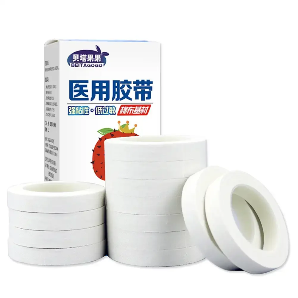 1Roll Cotton Medical Tape Strong Adhesive Low Allergy Comfortable Breathable Bandage Outdoor First Aid Products Baby Bandages