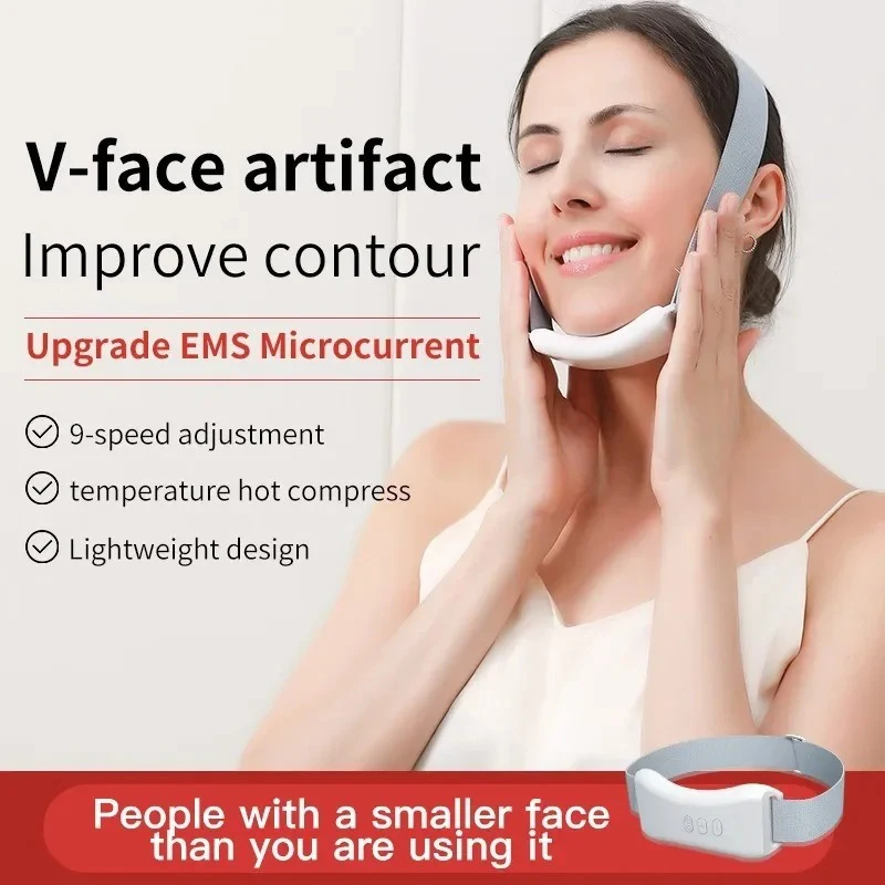 V-Face Massager Double Chin Reducer Face Shape Facial Lifting Care Slimming Microcurrent Skin Double Chin Reduce Tightening