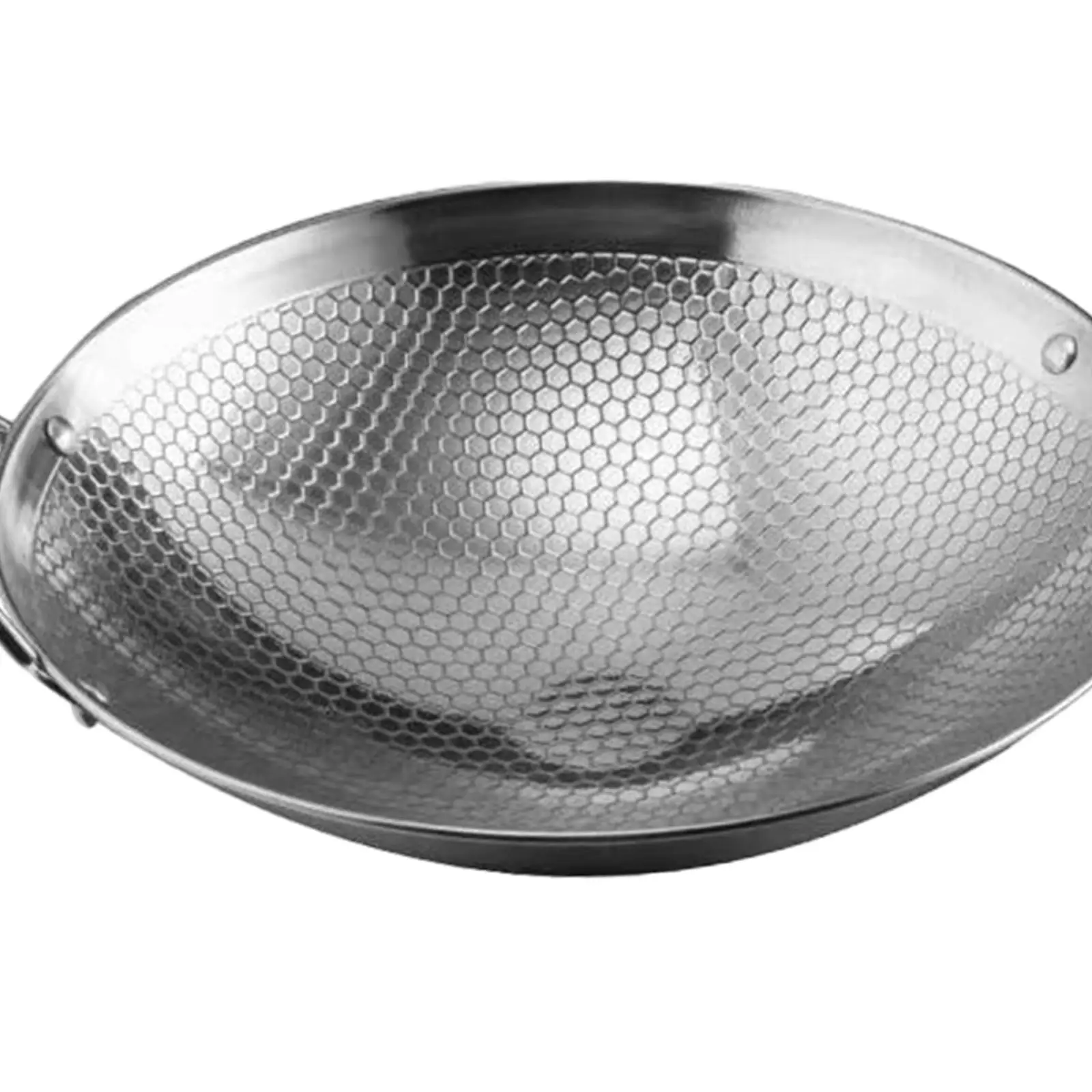 Stainless Steel Cooking Wok with Double Ear Design for Gas Stoves