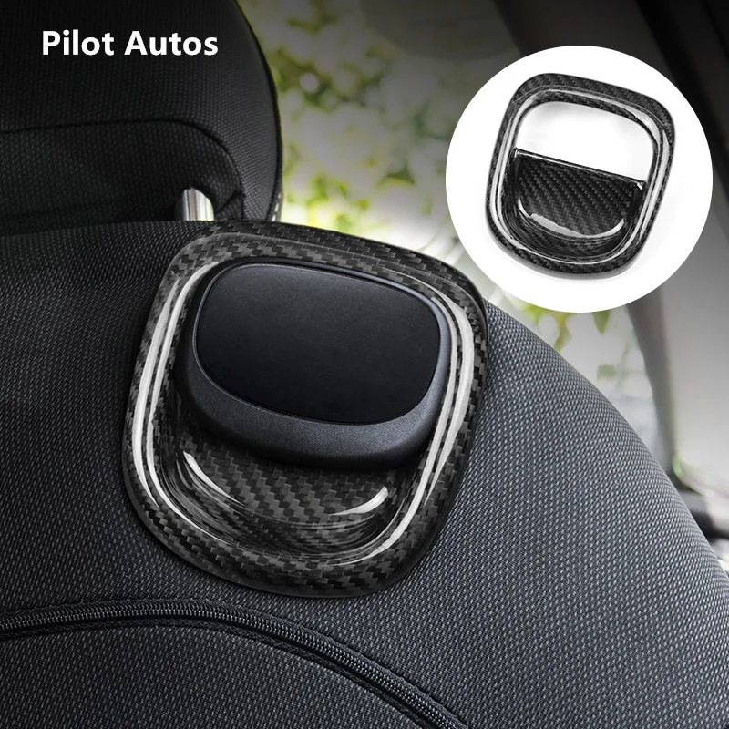 2014-2022 For Mini F56 F57 Seat Panel Handle Frame Genuine Carbon Fiber 3D Decoration Sticker