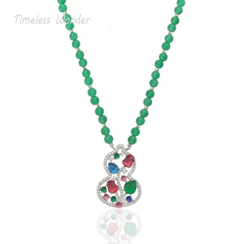 

Вневременное чудо, необычные цирконовые стеклянные тыквенные цепочки, ожерелье для женщин, дизайнерские ювелирные изделия, подиум, модный арт-деко, китайский стиль 4526