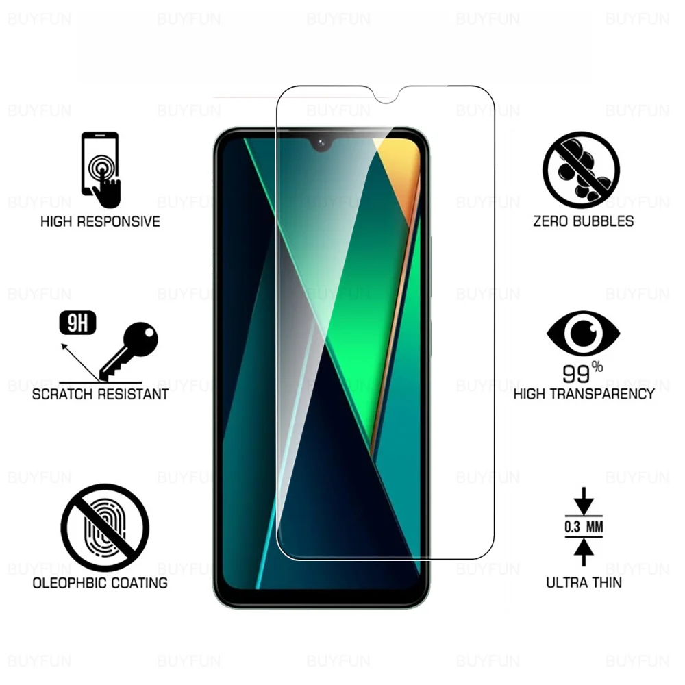 2Pcs 9H Glass for Xiaomi Poco C75 Global Tempered Glass Screen Protector PocoC75 Poko Pocco C 75 75C Little C75 4G 6.88inch 2024