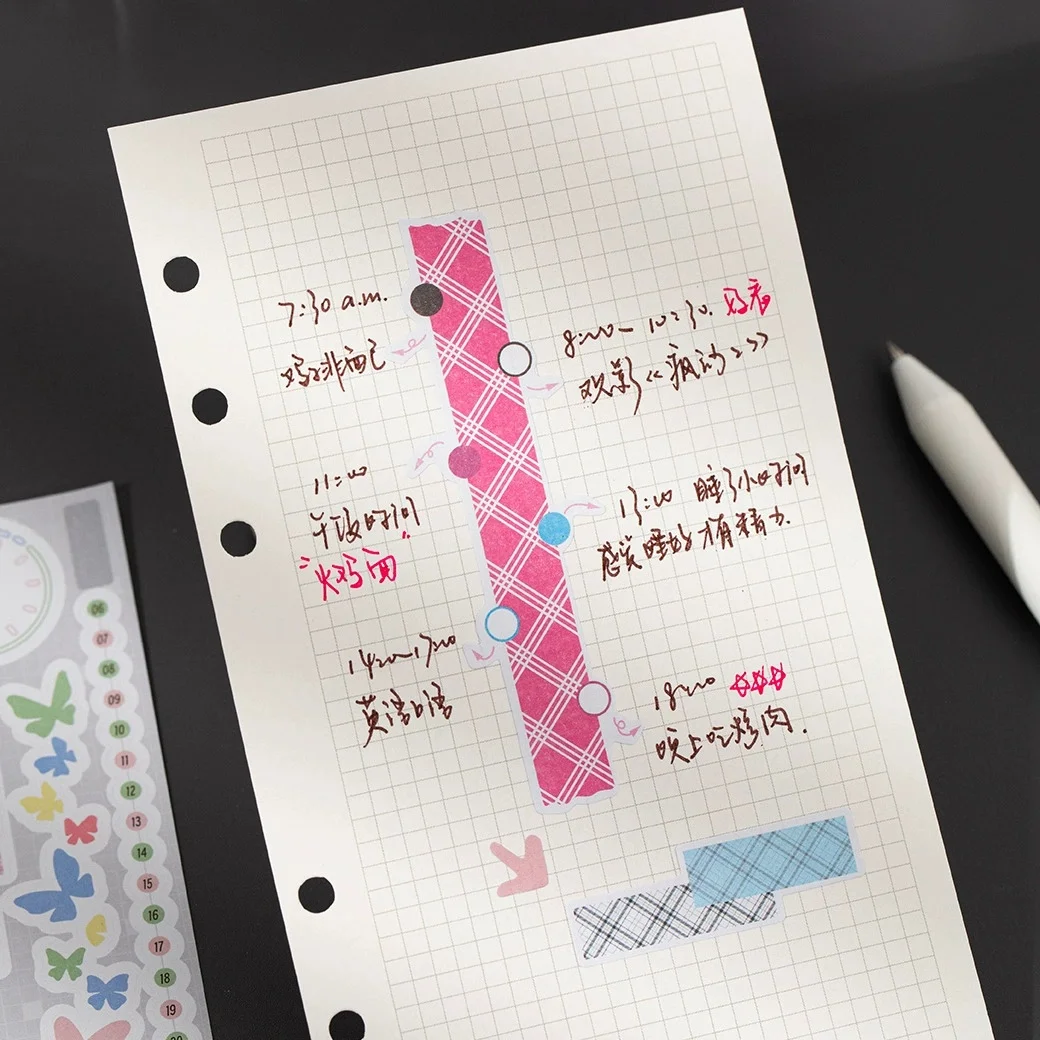20 Sheets/Pack Moment Timeline Sticker Book, Writable Material For Study Marking & Planner Decoration