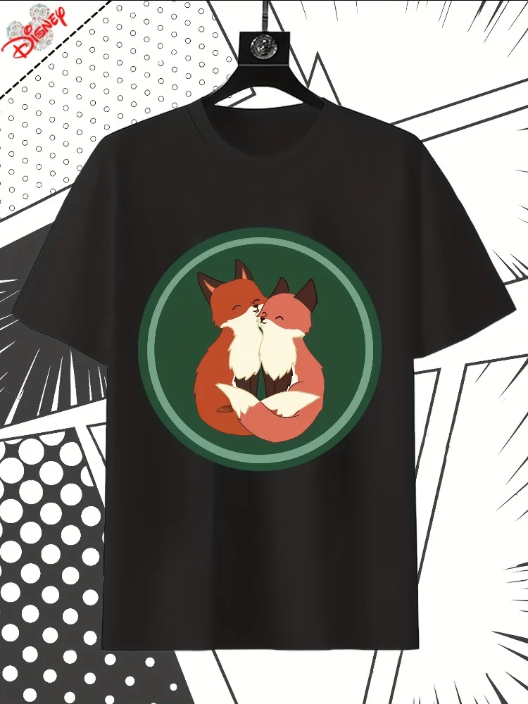 ديزني Zootopia نيك وجودي فوكس تي شيرت المرأة الجولة الرقبة قصيرة الأكمام تي شيرت غير رسمي مضحك قميص أعلى عيد الميلاد تي شيرت