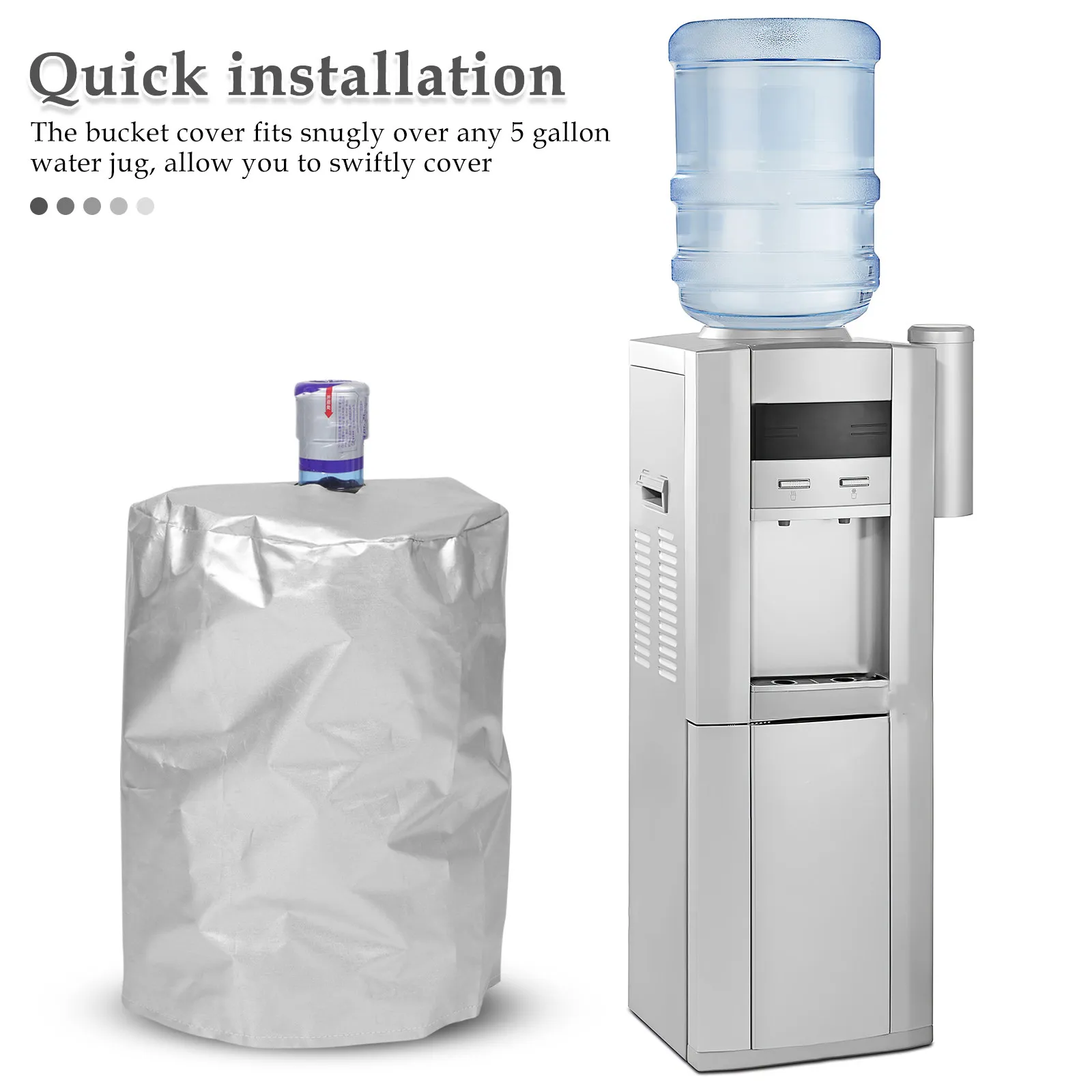 5 Gallon Water Jug Dust Cover Waterproof Protective Sleeve Water Dispenser Bucket Cover Cloth for Home Office Outdoor Use