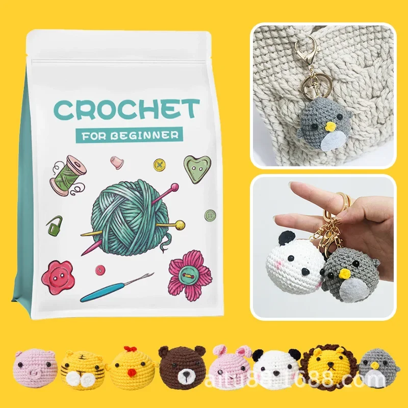 Crochet Animal Kit for Beginners - Learn with Video Tutorials Included Crochet Hook Kit for Making Adorable Animal Plushies