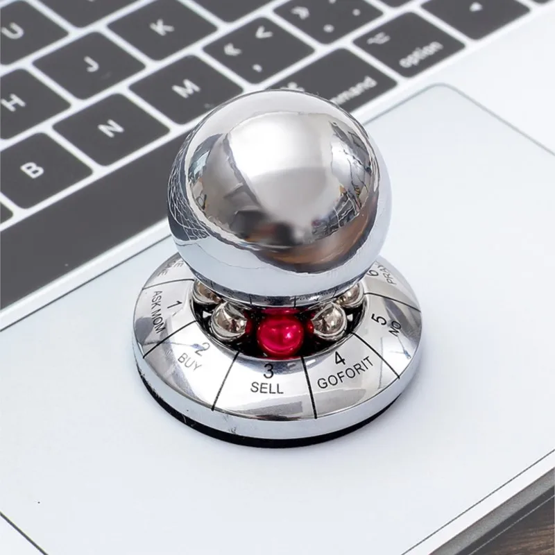 Zinc alloy number selection lucky ball rotating metal creative fate decision handicraft ornament