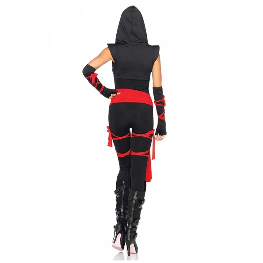 Sexy Ninja Costumes Japan Samurai Cosplay Anime Halloween Costumes for Women Adult Warrior One-Pieces Jumpsuits Carnival Dress