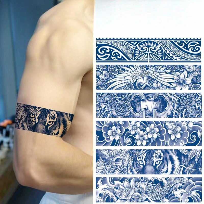 

Arm ring Temporary Tattoos for Men Women,Tattoo Stickers,Waterproof Long-Lasting 15 Days,Realistic Semi-Permanent Fake Tattoo