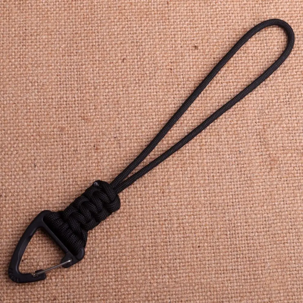 

Triangle Buckle Paracord Keychain High Strength Anti-lost Braided Woven Keychain Multifunctional Stable Parachute Cord Carabiner