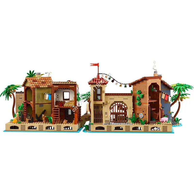 4016 Uds. Pirata Medieval los ladrones de Tortuga modelo de Castillo Modular bloques de construcción Diy juguetes educativos de montaje regalos de navidad