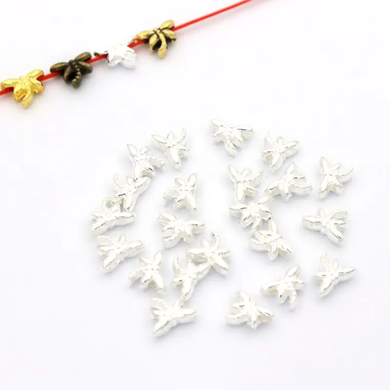 Mix Tibetan Silver Gold Color Small Dragonfly Metal Spacer Loose Bead For Jewelry Making Diy Bracelet Accessories Wholesale