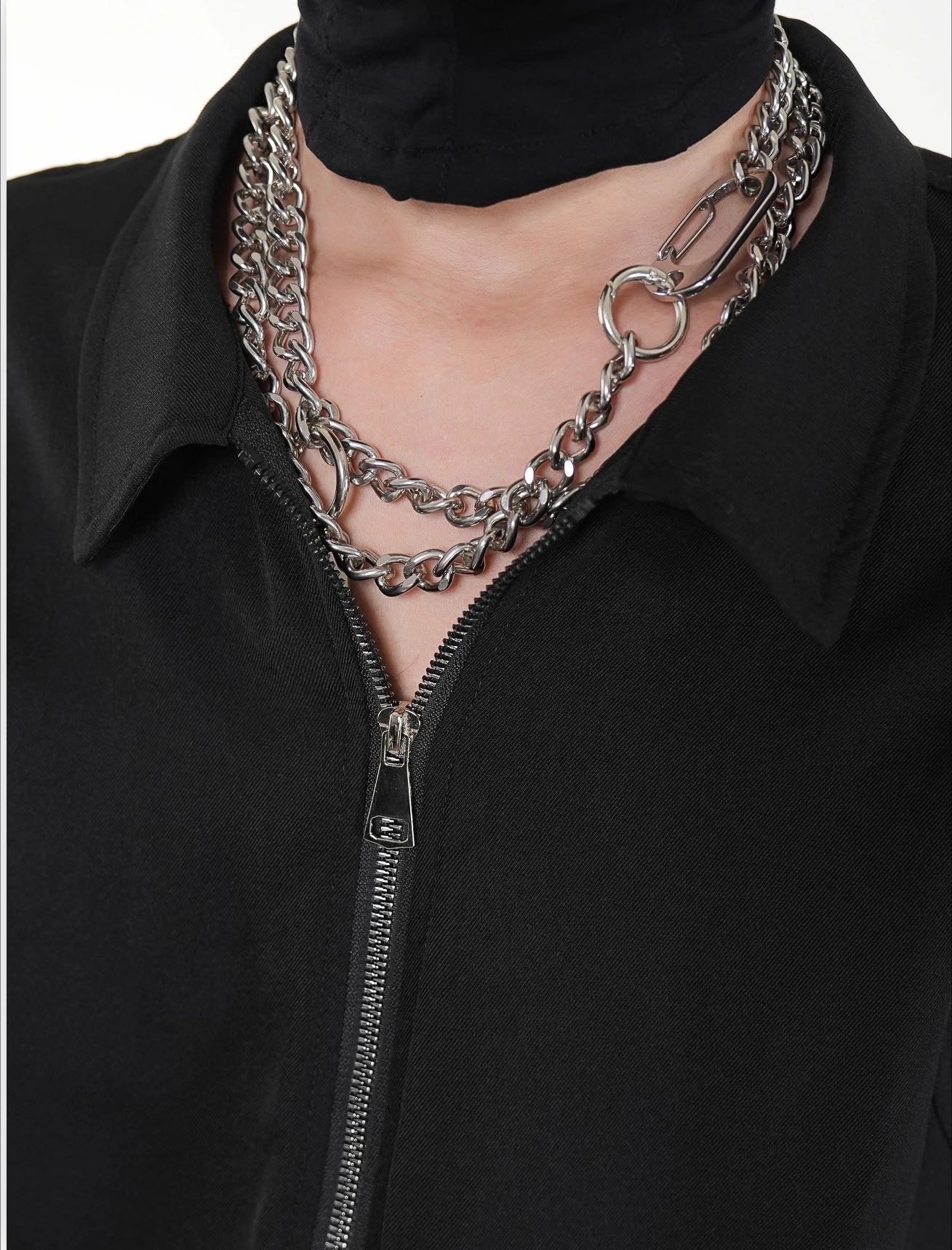 2025 Summer New Men's Snake Pattern Tops Male Handsome Metal Rivet Short-sleeve Shirts Niche Design Double Zipper Lapel Shirts