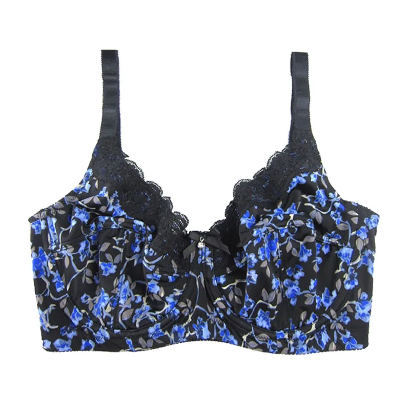 Mierside 953 P 5 Color lenceria sexi para mujer Plus Grande Sexy Sujetador de la Impresión Floral de la Ropa Interior de Encaje Mujeres de Gran