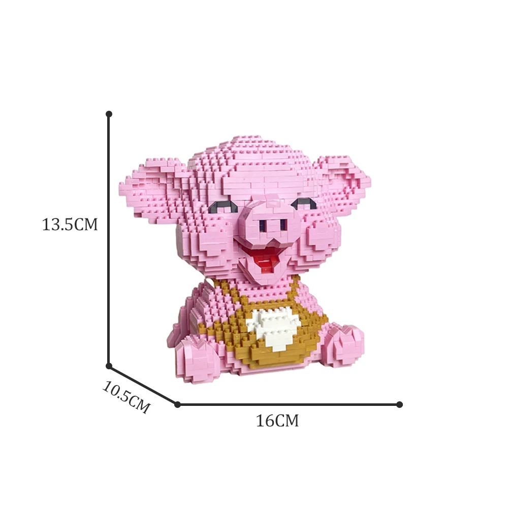 Kit modello fai da te scoiattolo a tema dado - Micro blocchi con dettagli dado, tenendo l'amore in mano, set regalo per attività in classe creativa