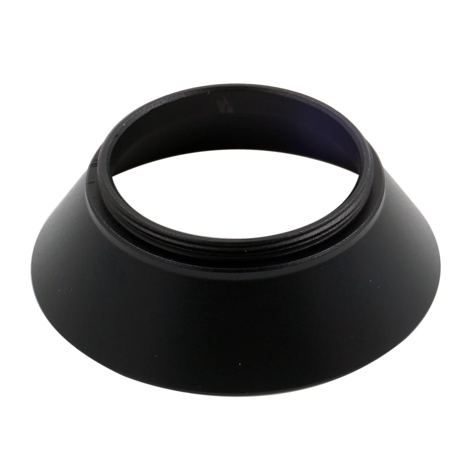 Schwarze Kamera-Gegenlichtblende aus Metall mit 0,75 mm Gewinde, Größe 27, 28, 30, 30,5 mm