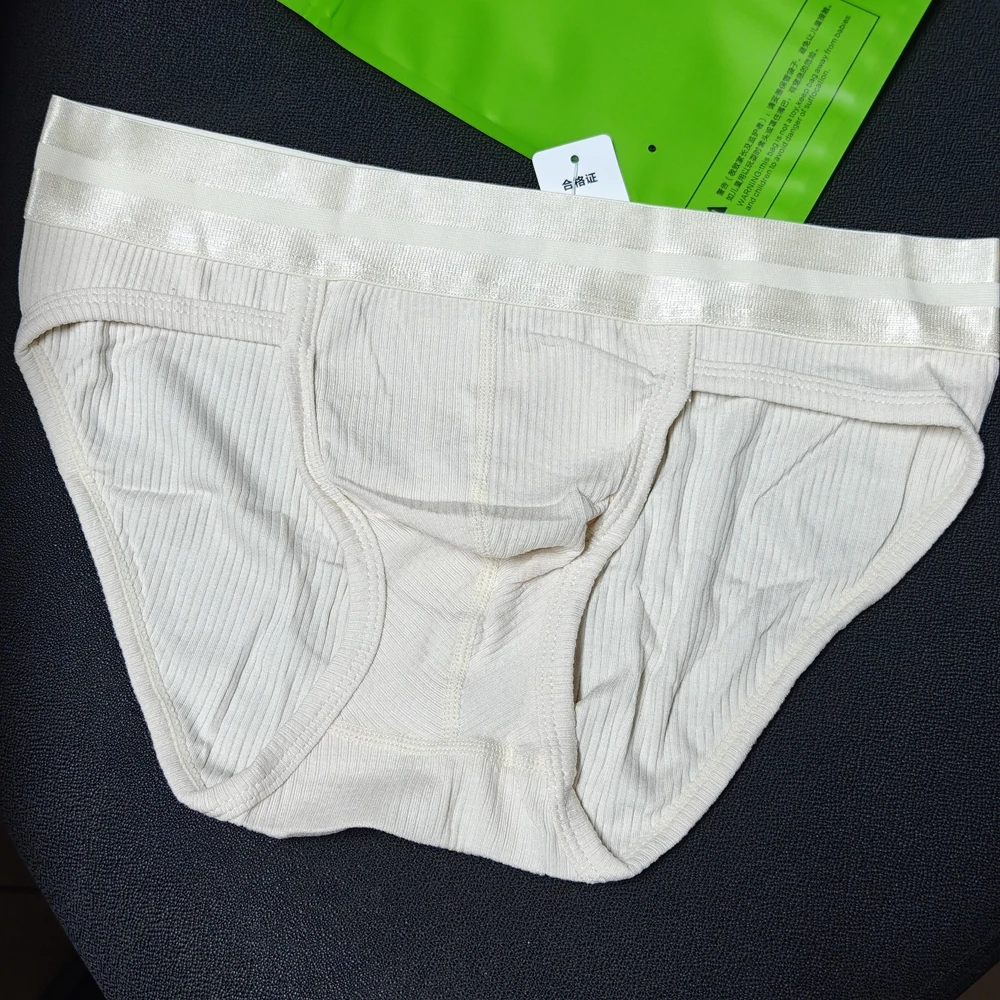 New cross-border men's briefs low waist solid color high fork men's underwear 24103
