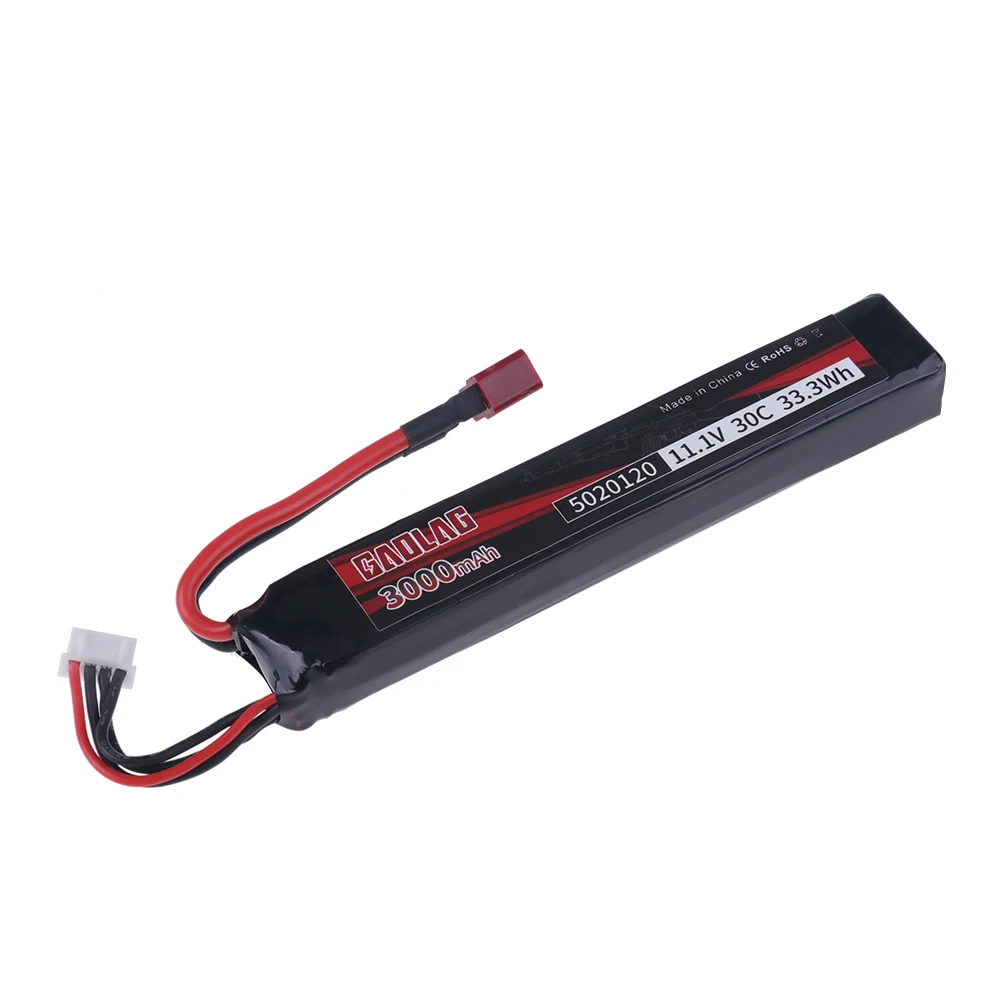 T PLUG 11.1V Lipo Battery for Airsoft Gun 11.1V 3S 3000mAh 30C for Water Guns Airsoft BB Air Pistol Electric Toys 3S Batteries