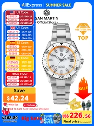 San Martin 2025 New Enamel Dial Full Luminous 39mm Dive Watch Luxury Men Watch NH35 Automatic Mechanical Waterproof 200m SN0129