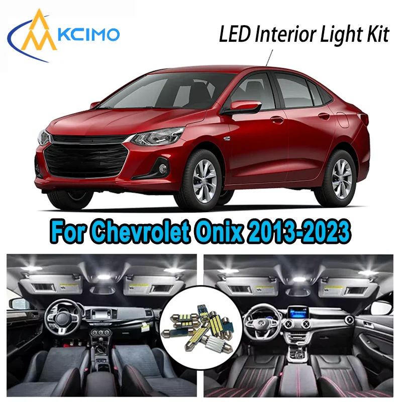 

Premium Bright LED Interior Light Kit for Chevrolet Onix 2013-2023 2020 2021 2022 Dome Map Trunk Car Lamps with Canbus No Error
