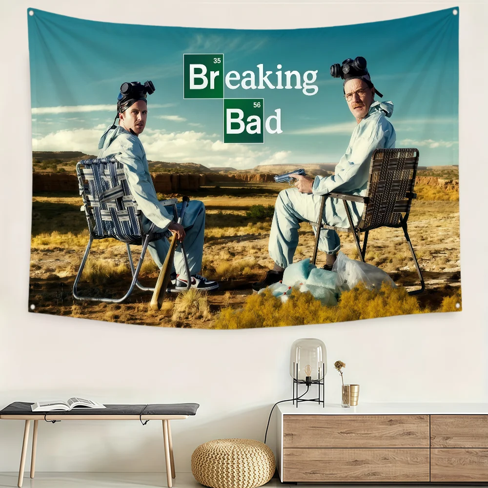 TV 브레이킹 배드 깃발 폴리에스터 배너 파티 클럽 캠 - Outdoor Camping Wallpaper 리뷰 및 가격