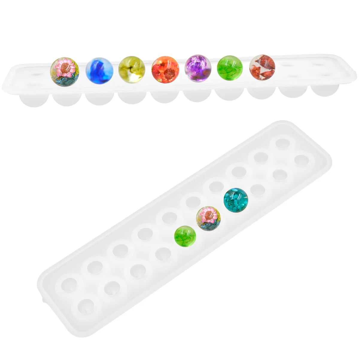 

Sphere Ball Silicone Bead Mold for Jewelry Making Charms Silica Gel DIY Tool Beads Transparent Soft Molds Resin Craft