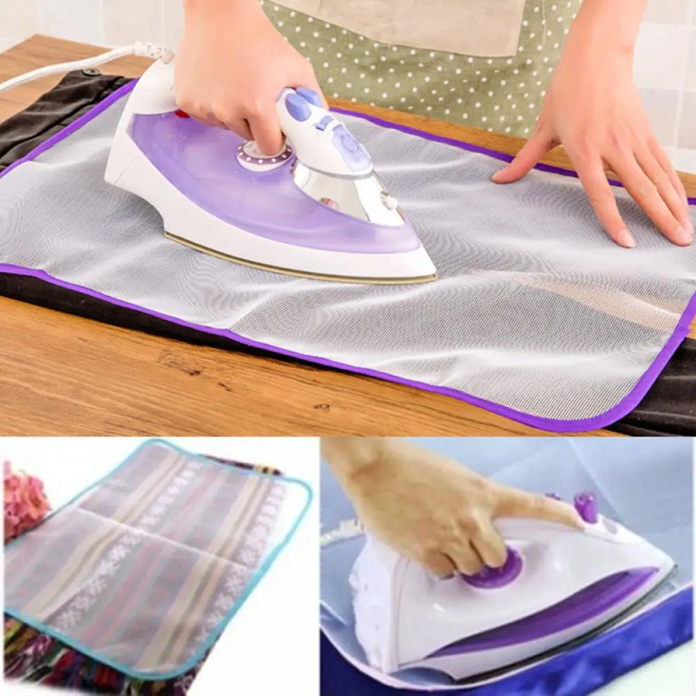 Hot Sale 1PC Protective Press Mesh Ironing Cloth Guard Protect Iron Delicate Garment Clothes Pressing Pad Board Home Accessories