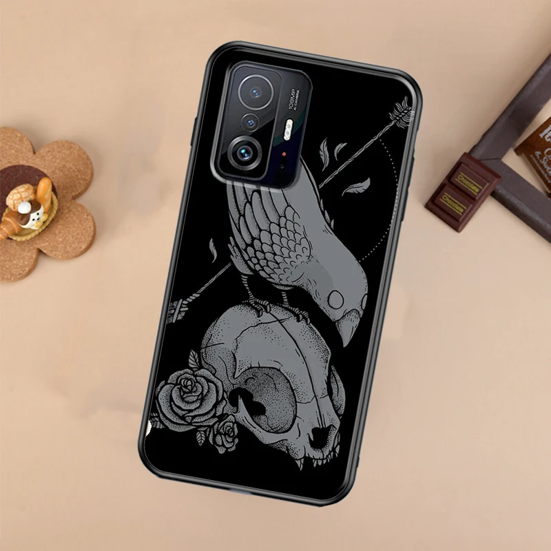 Raven Dark Crow Skull For POCO X5 X4 X3 F5 Pro M4 M5s F3 F4 GT C40 Phone Case For Xiaomi 12T 11T 13 Pro 12 Lite
