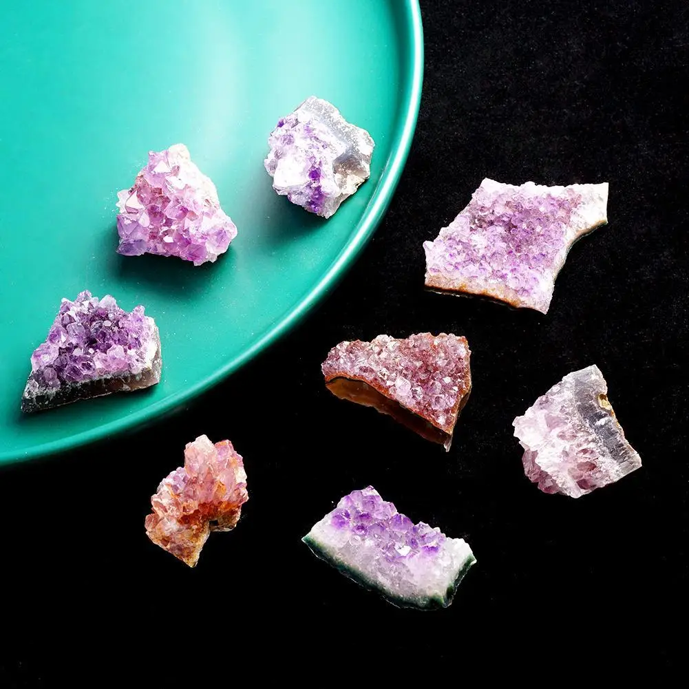 Natural Amethyst Quartz Rock Mineral Specimen Irregular Purple Crystal Cluster Healing Stones Home Decoration Jewelry Crafts