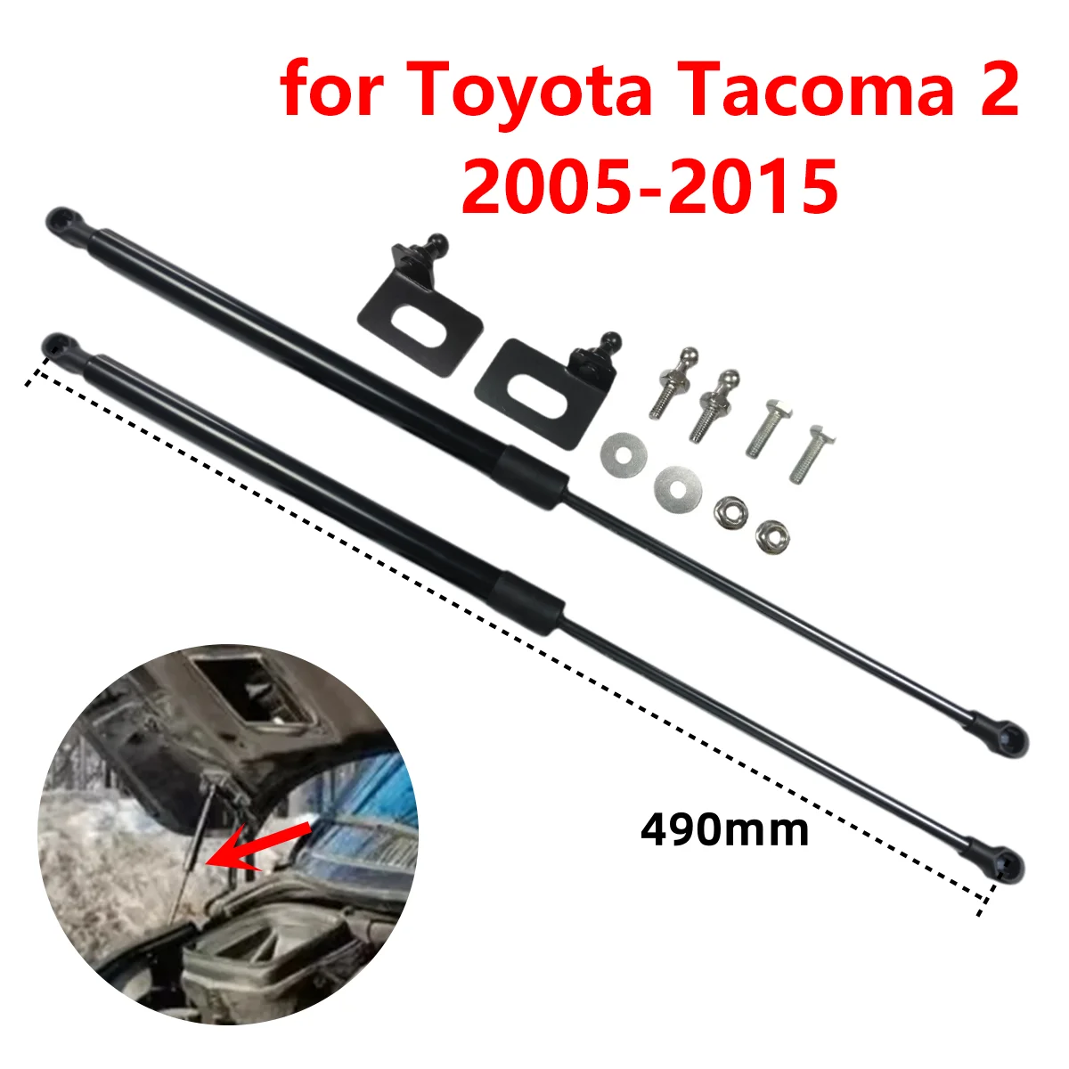 2 шт. передний двигатель автомобиля, капот, газовые стойки, амортизаторы, подъемные опорные стержни для Toyota Tacoma 2 2005-2015
