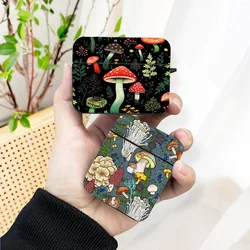 Mushroom AirPods Case Black Wireless Bluetooth Earphone Case for Apple Airpods 1 2 3 Pro 2 Protective Case