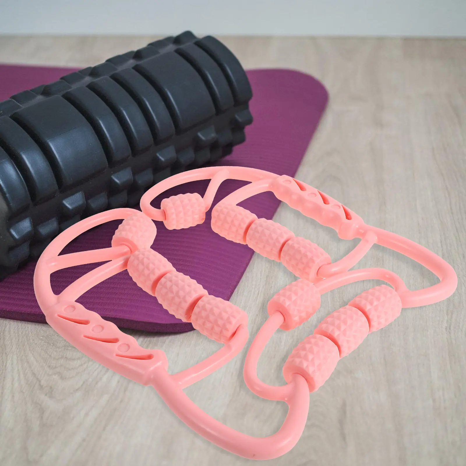 

Массажер для ног, круговой роликовый массажер для икр, инструмент для глубокого массажа мышц, облегчение боли, легкий портативный тренажер для йоги и фитнеса