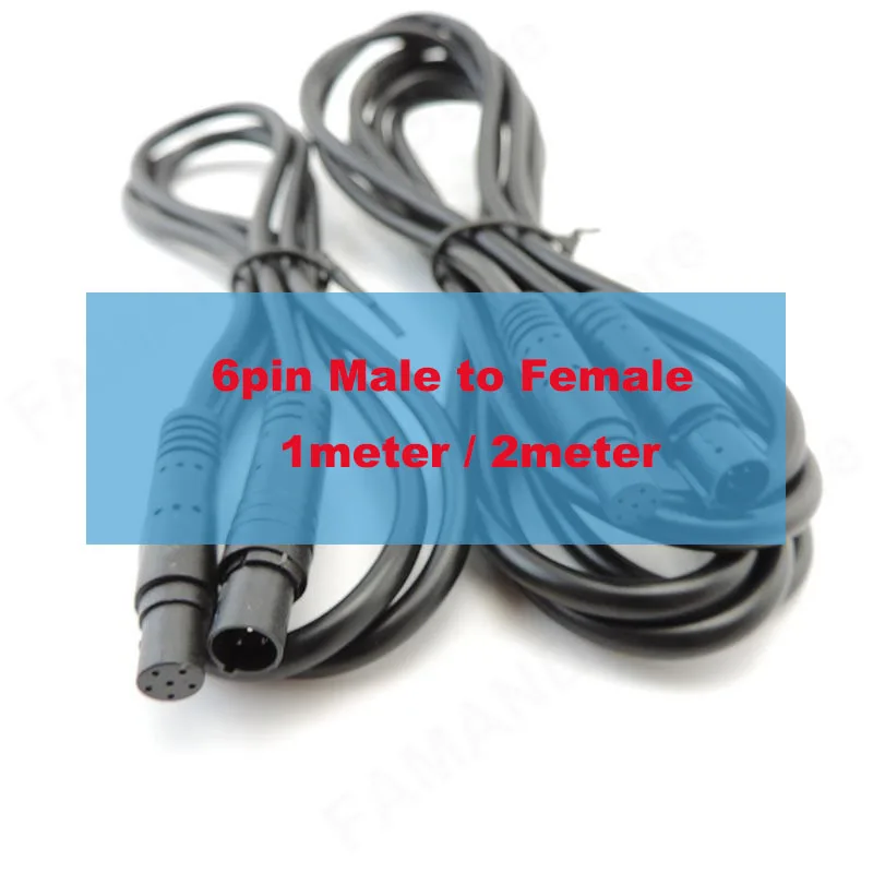6pin Male to Female Car DVR Camera Rear View Camera copper connector cable Wire 6 core Vehicle Cord Extension HD Monitor O21