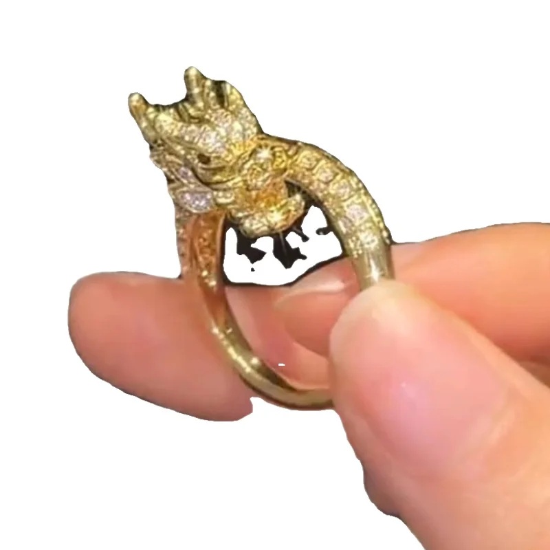 

High-end ring female Chinese style opening adjustable index finger ring natal year ring