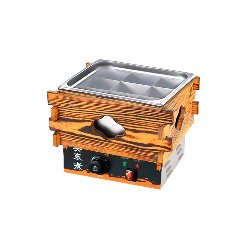 

Japanese wooden lattice oden machine commercial electric heating single and double cylinder spicy hot steaming machine