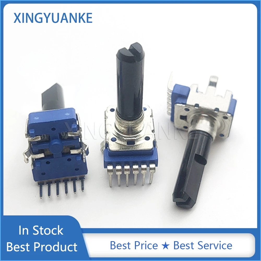 3PCS RK12 Double 6Pins B10K B20K B50K B100K B103 B203 B503 B104 Electronic Organ Audio Volume Potentiometer D Shaft Length 23MM