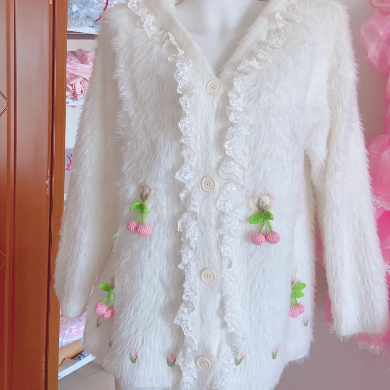 2025 가을 겨울 신상 스타일리시 니트 여성 가디건 일본 디자인 두꺼운 따뜻한 플러피 니트 탑 스웨터 코트 여성용