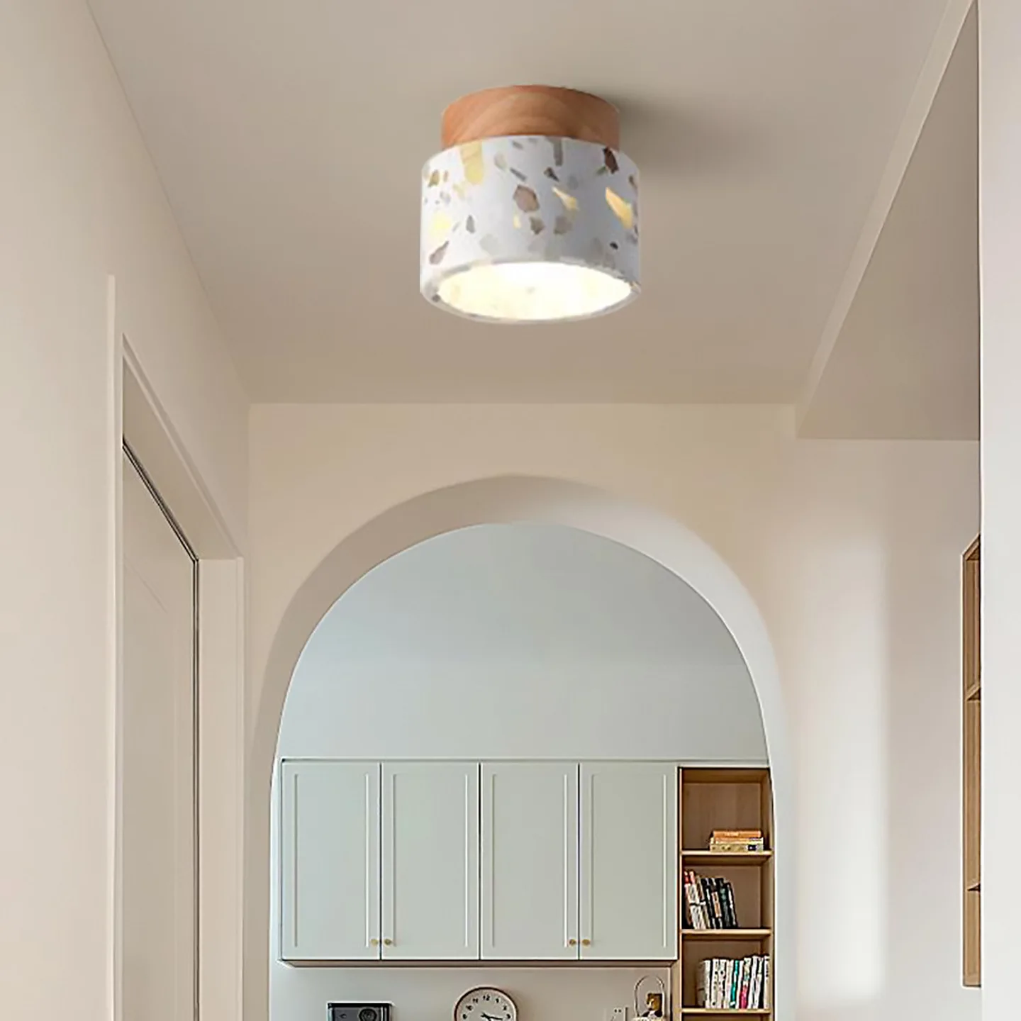 Stone Ceiling Lights Modern Marble Travertine Ceiling Lamp Bedroom Corridor Aisle Mount Foyer Hallway Stair Home Decor Lighting