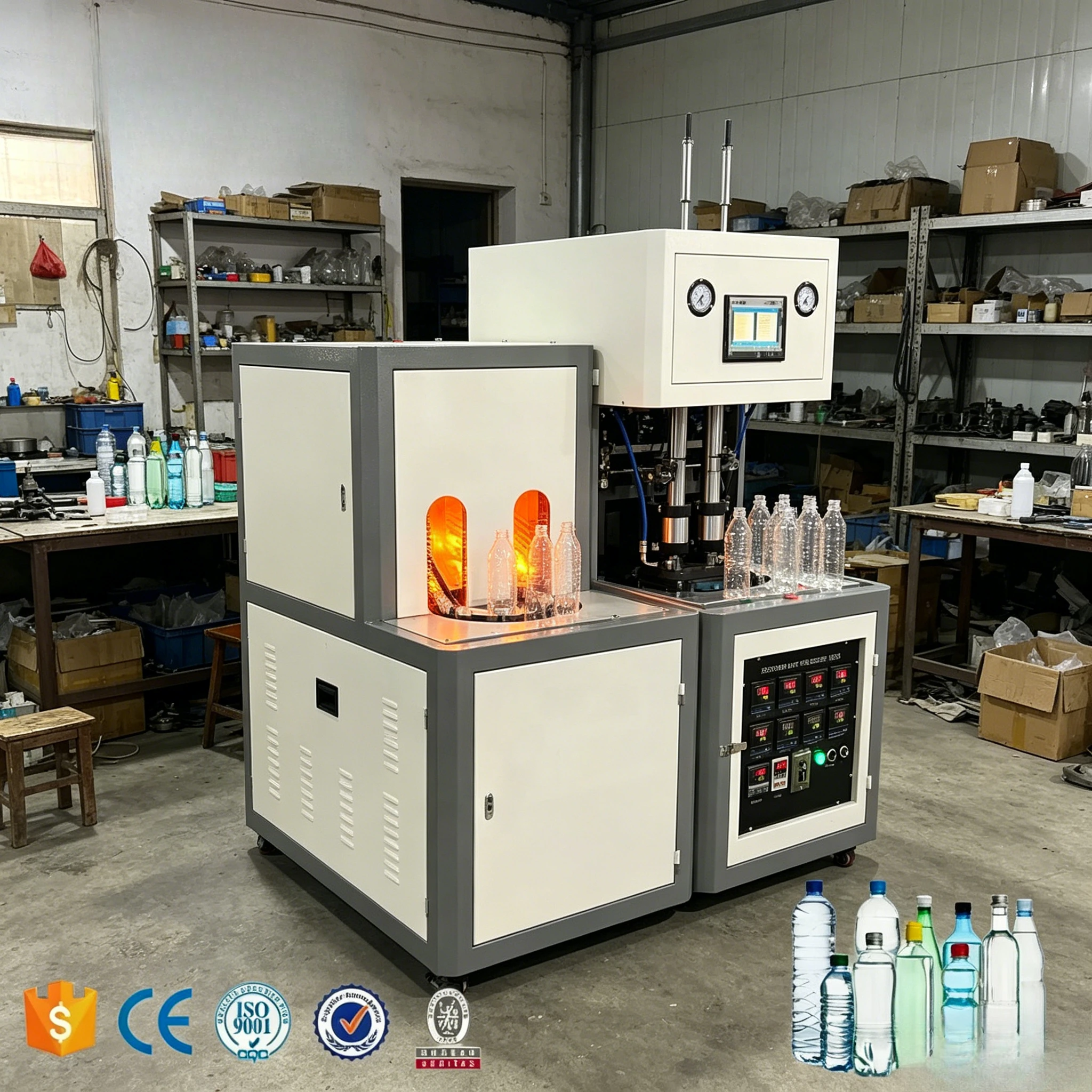 Good Quality PET Bottle Blow Molding Machine for Water Edible Oil Detergent Plastic Bottle Making Customized