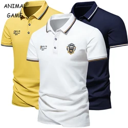 New Mens Embroidered Polo Shirts Summer Short Sleeve Shirt Luxury Top Casual Lapel T-shirt Breathable Lightweight T Shirt Homme