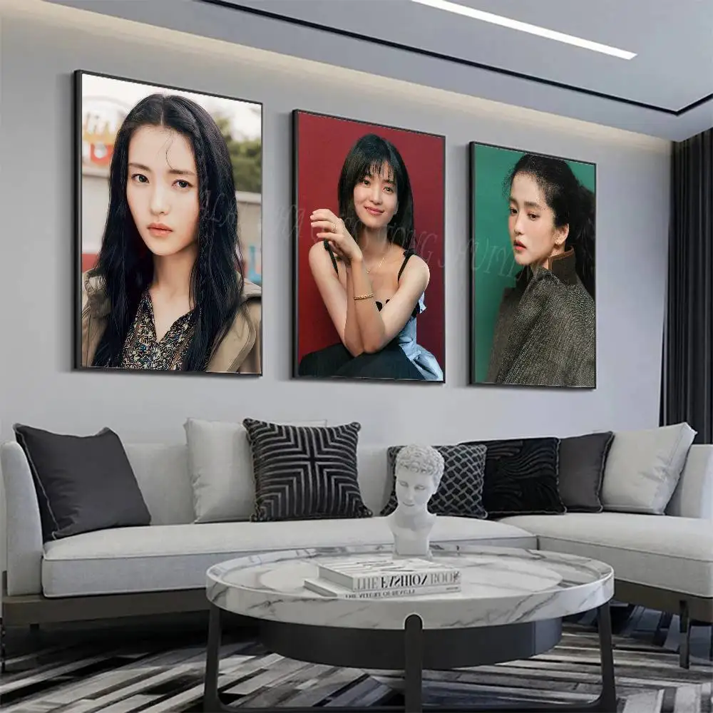 Korean Celebrity K-Kim Tae Ri Posters Living Room Bar Cafe Quality Canvas Vintage Style Comics Painting Art Home Wall Decor