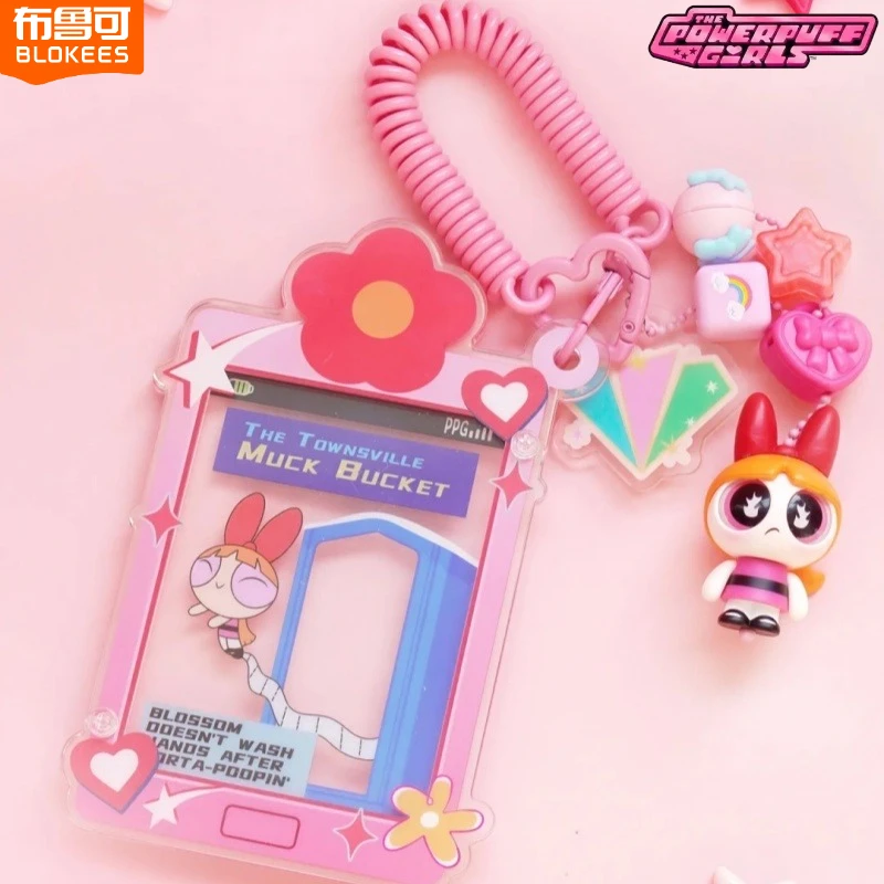 

BLOKEES The Powerpuff Girls Ta Dou Card Set Cartoon Standing Mystery Box DIY Anime Desktop Ornaments Toys Birthday Gifts