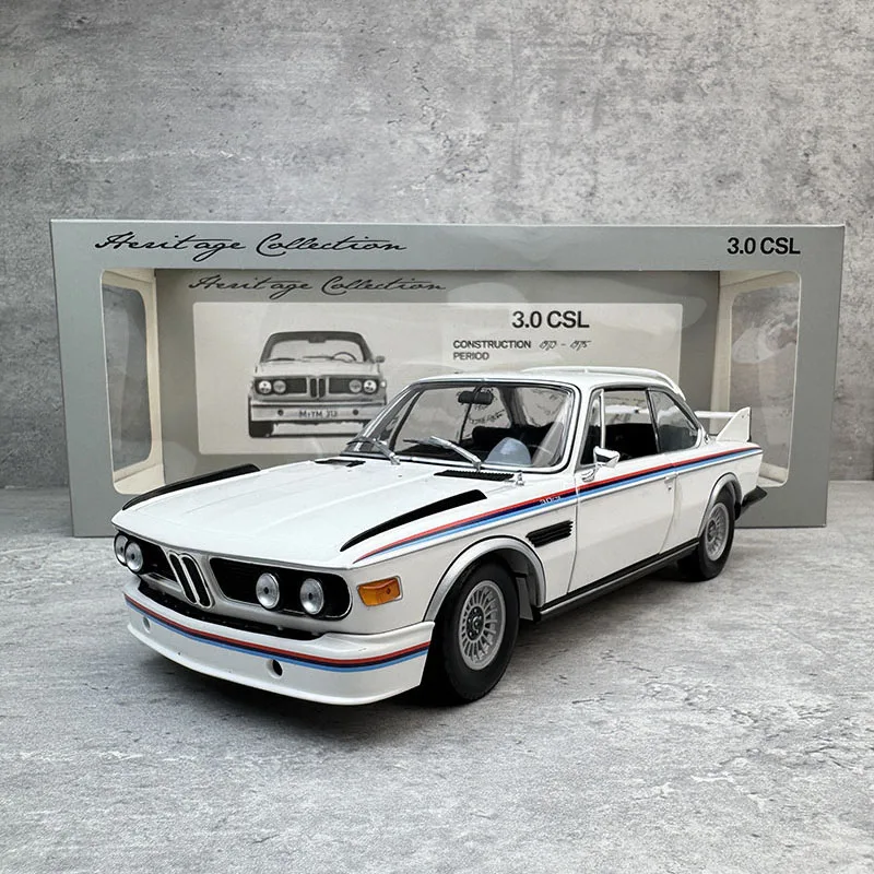 Minichamps 1/18 para 3,0 CSL E9 modelo de coche clásico cuatro abiertos 1973-75 modelo de colección de aleación blanco