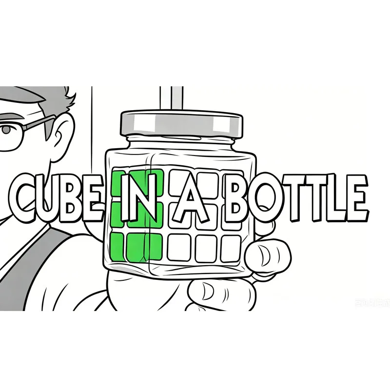 

Cube in a Bottle Magic Tricks Illusion Cube Disappear Close Up Stage Street Props Gimmick Magician Magic