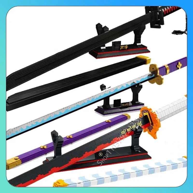 

Demon Slayer OneMOC Piece Katana Luminous Sword Building Blocks Diy Model Educational Toy Assembly Weapon Toy Brick for Children
