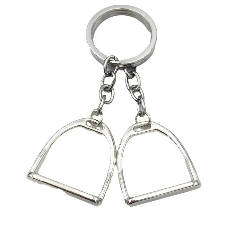 Horse Stirrup Keychain Animal Themed Durable Accessory 1Pcs Unique Souvenir Gift for Horse Riding Enthusiasts Adults